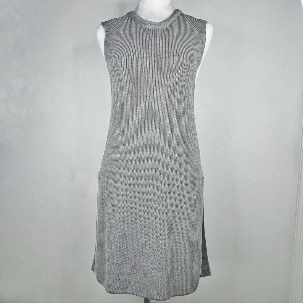 Other WILFRED NWT Women’s Grey Midi/Mini Sweater Dress Thigh Slits Size M / US 6-8 / IT 42-44 - 2 Thumbnail