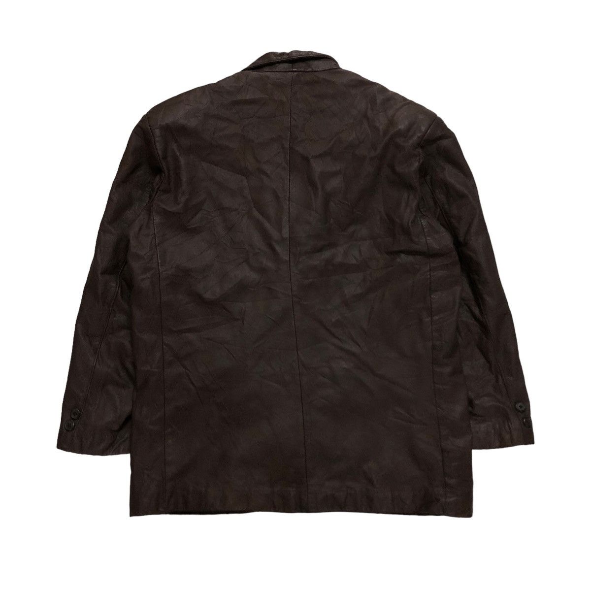 Japanese Brand 🔥VINTAGE GENUINE LEATHER JACKET BIG POCKET ISSEY MIYAKE Size US M / EU 48-50 / 2 - 2 Thumbnail