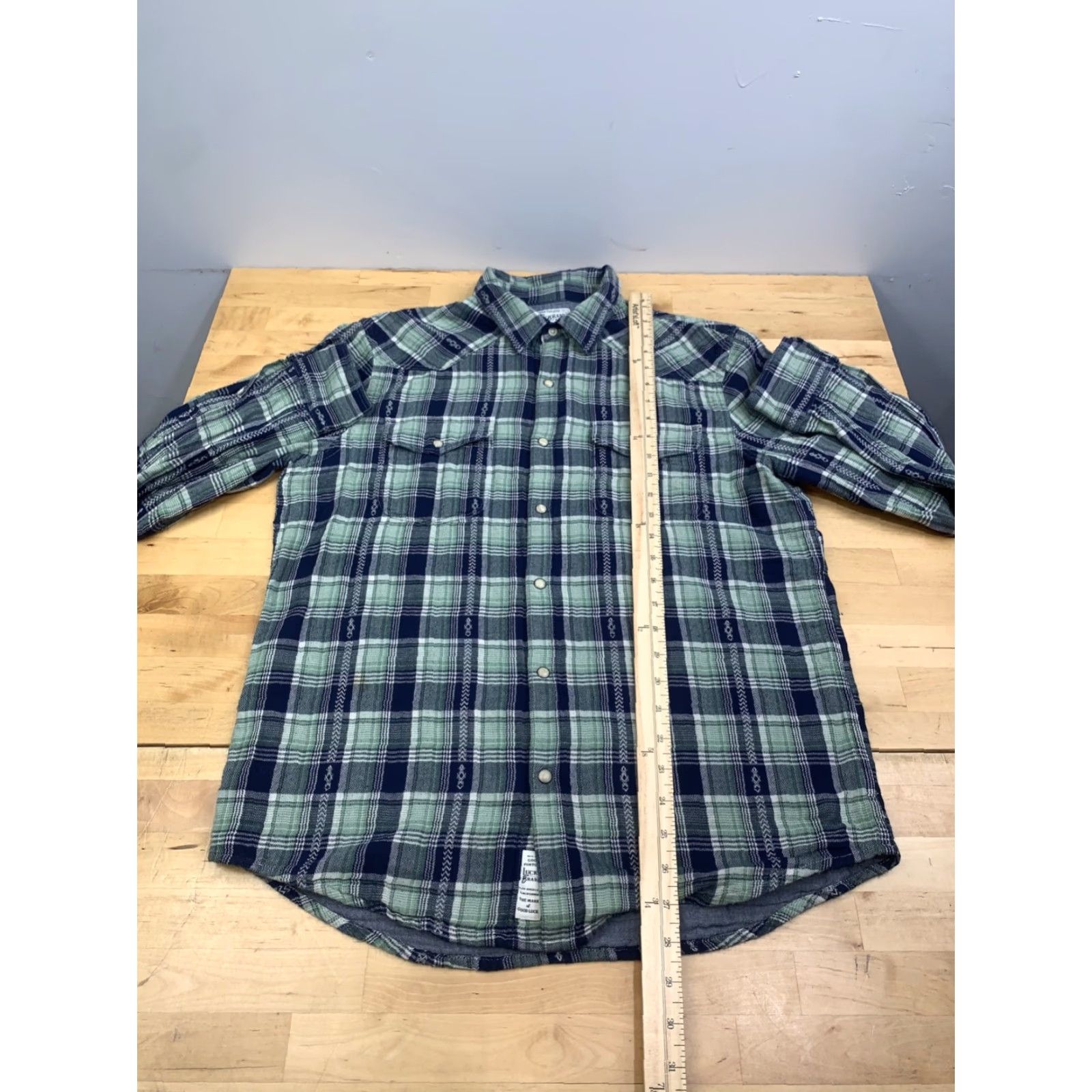 Lucky Brand Lucky Brand Pearl Snap Button Up Shirt Mens M Western Plaid 12740 Size US M / EU 48-50 / 2 - 4 Thumbnail