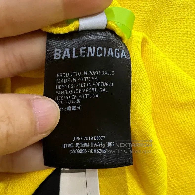 Balenciaga Balenciaga Yellow patterned print logo short-sleeve Size US M / EU 48-50 / 2 - 4 Thumbnail