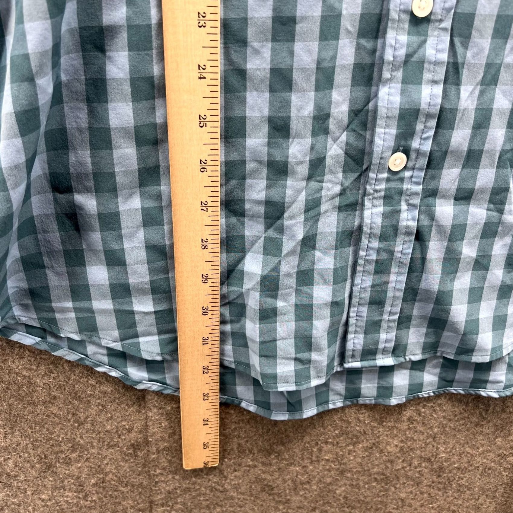 Footjoy FootJoy Shirt Men L Adult Blue Check Button-Down Polyester Spandex Casual Button-Up Casual Wear 4-Season Size US L / EU 52-54 / 3 - 6 Thumbnail