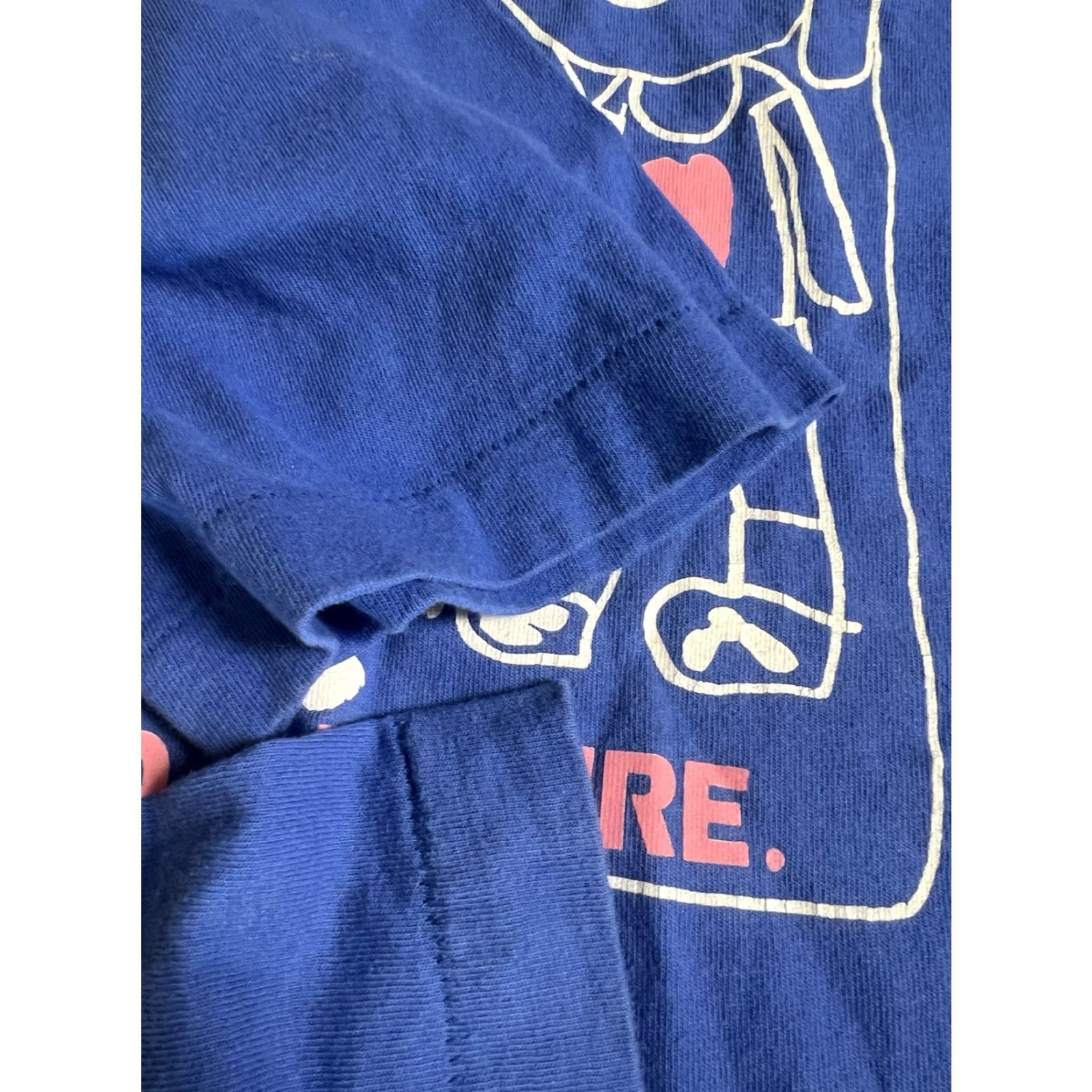 Fruit Of The Loom VINTAGE Fruit of the Loom Stitch T-Shirt XL Men Blue Crew Neck 1992 Regular Cotton Crew Neck Mens XXL? Size US XL / EU 56 / 4 - 4 Thumbnail