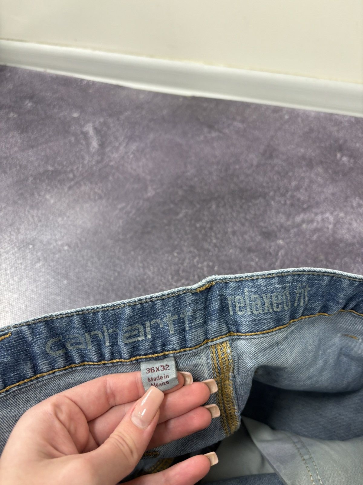 Carhartt Vintage Carhartt Faded Blue USA Hype Denim Relaxed Fit Jeans Size US 36 / EU 52 - 18 Thumbnail