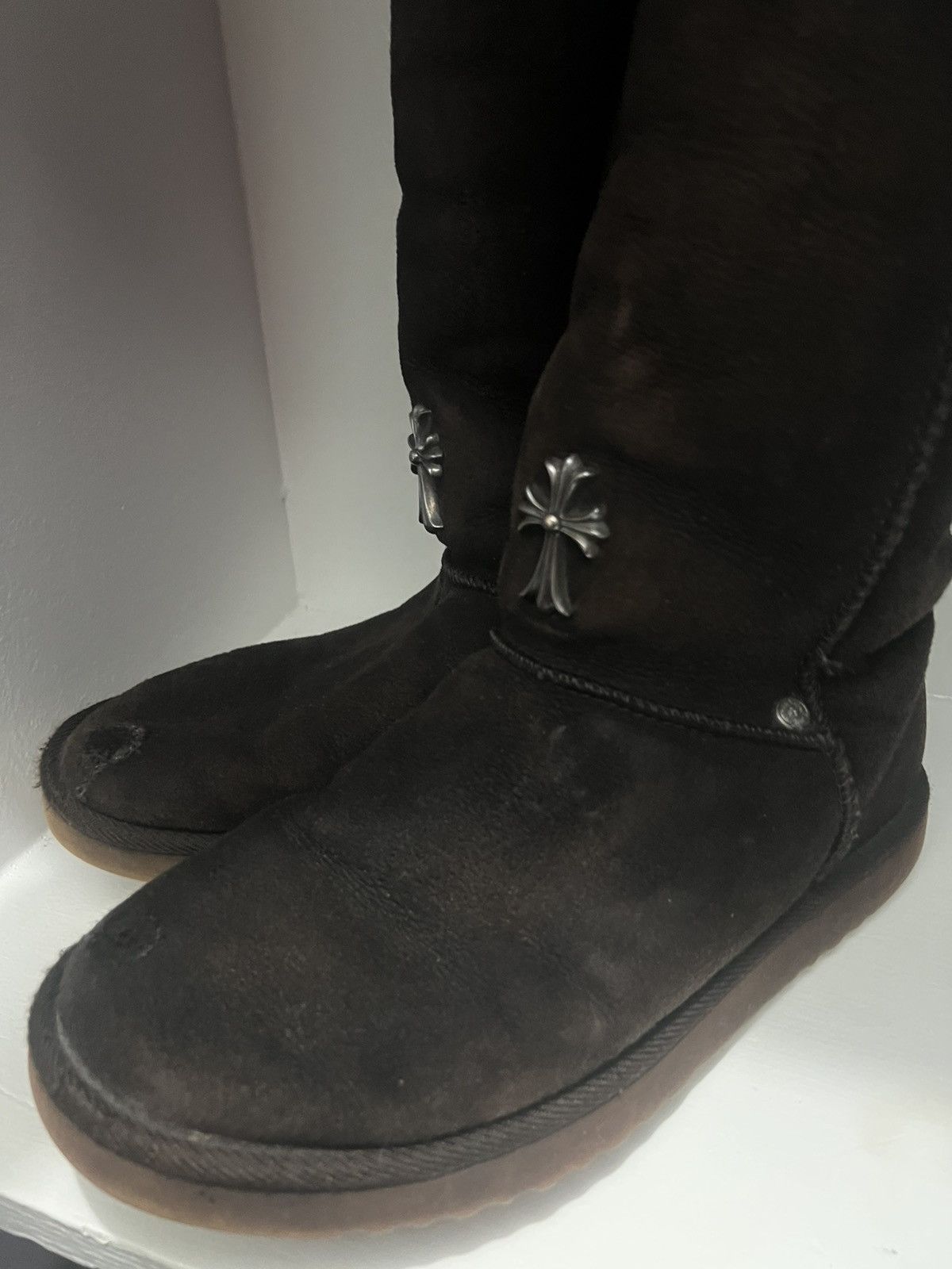 Chrome Hearts × Ugg Chrome Hearts X Uggs US8-8.5 Brown Cross Boots Size US 8 / EU 41 - 21 Thumbnail