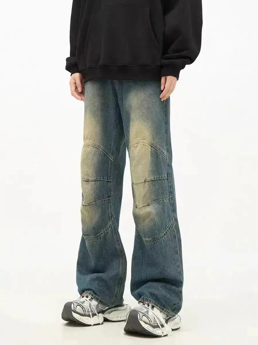 Japanese Brand Vintage washed and frayed street hip hop Y2K jeans Size US 30 / EU 46 - 3 Thumbnail
