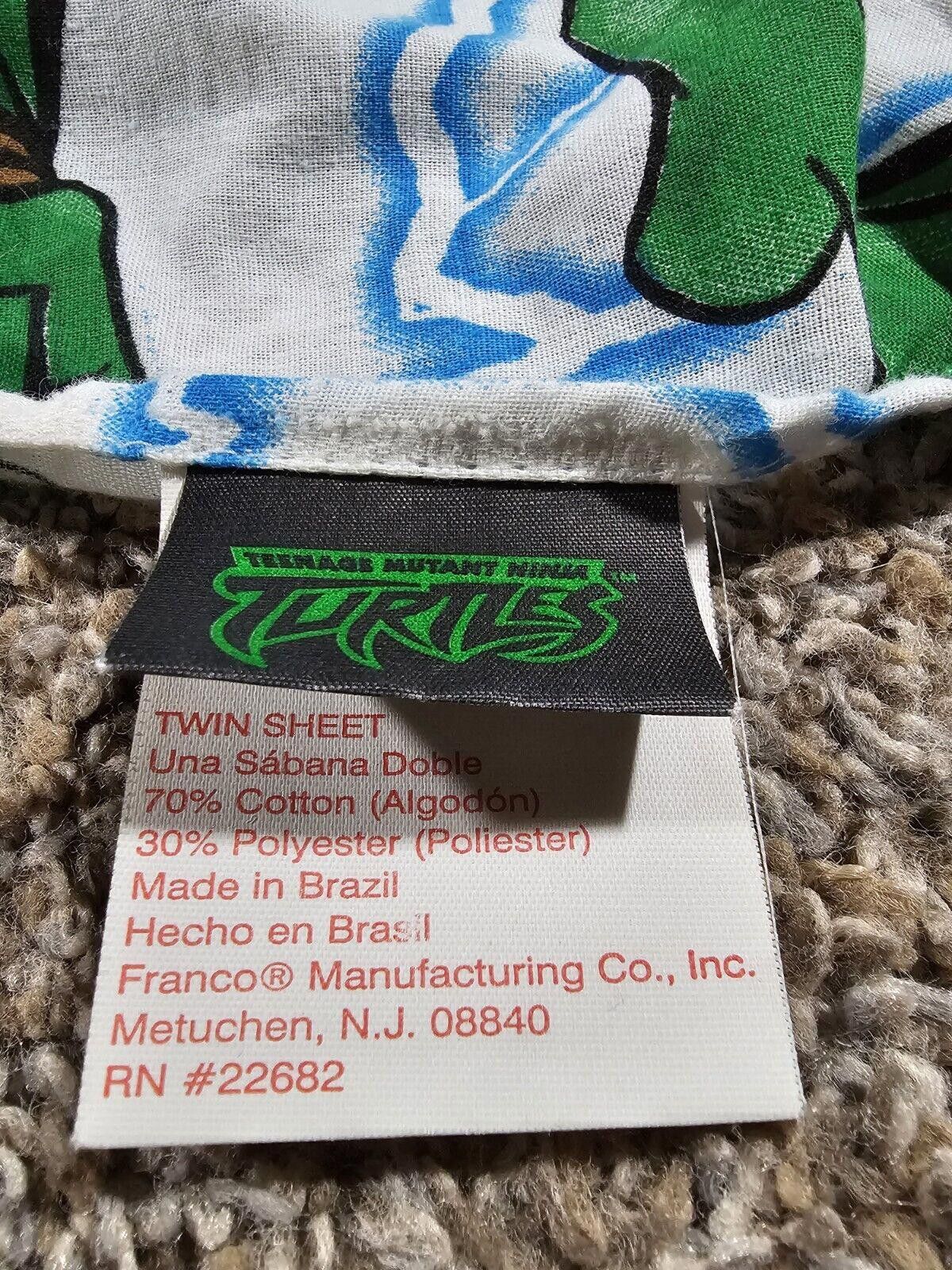 Designer Mirage Studios 2004 Ninja Turtles TMNT Flat Twin Bed Sheet Size ONE SIZE - 10 Thumbnail
