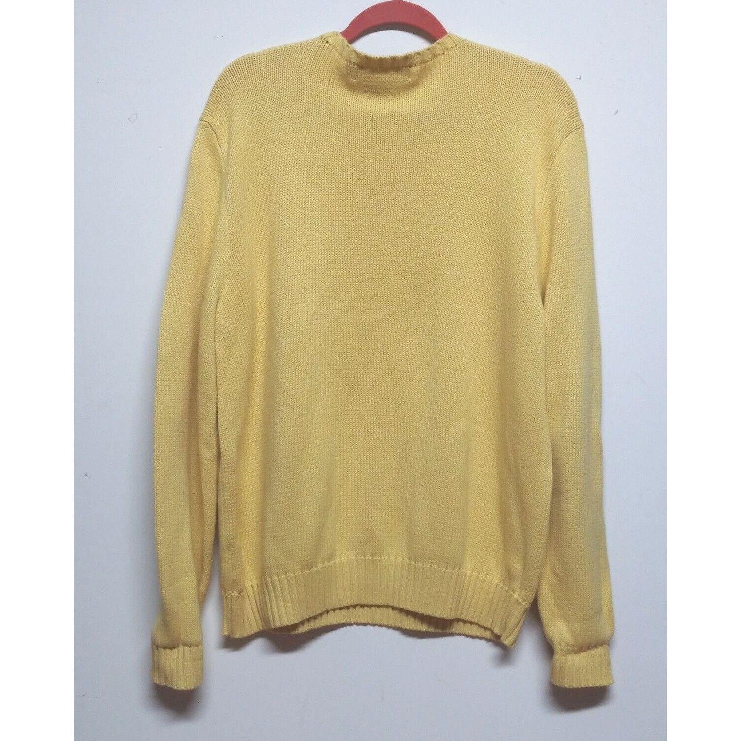 Polo Ralph Lauren 90s VTG Polo Ralph Lauren Mens sweater Sz L Yellow Y2K Crew Size US L / EU 52-54 / 3 - 2 Thumbnail