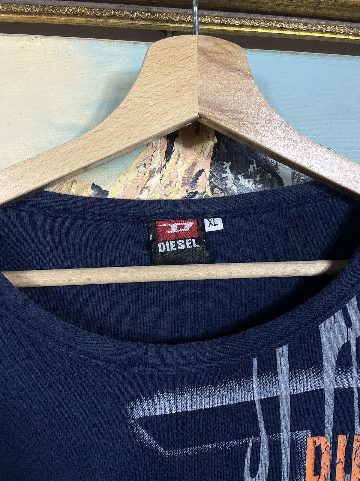 Diesel × Vintage Diesel Vintage Y2k Longsleeve Avant Garde Cyber Sweatshirt Size US XL / EU 56 / 4 - 7 Thumbnail