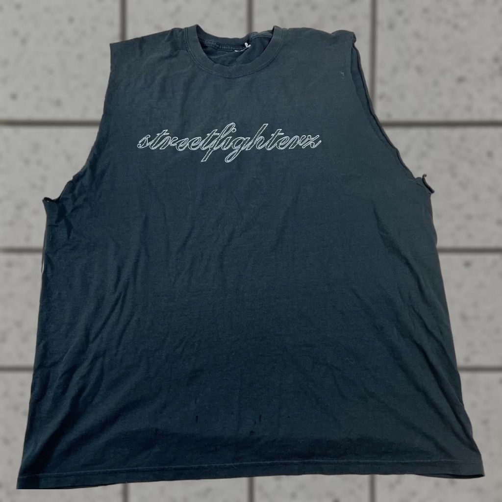 Gildan VINTAGE Biker Shirt Streetfighter Street Stunt Bikes Sleeveless Black L Mens Size US L / EU 52-54 / 3 - 1 Thumbnail