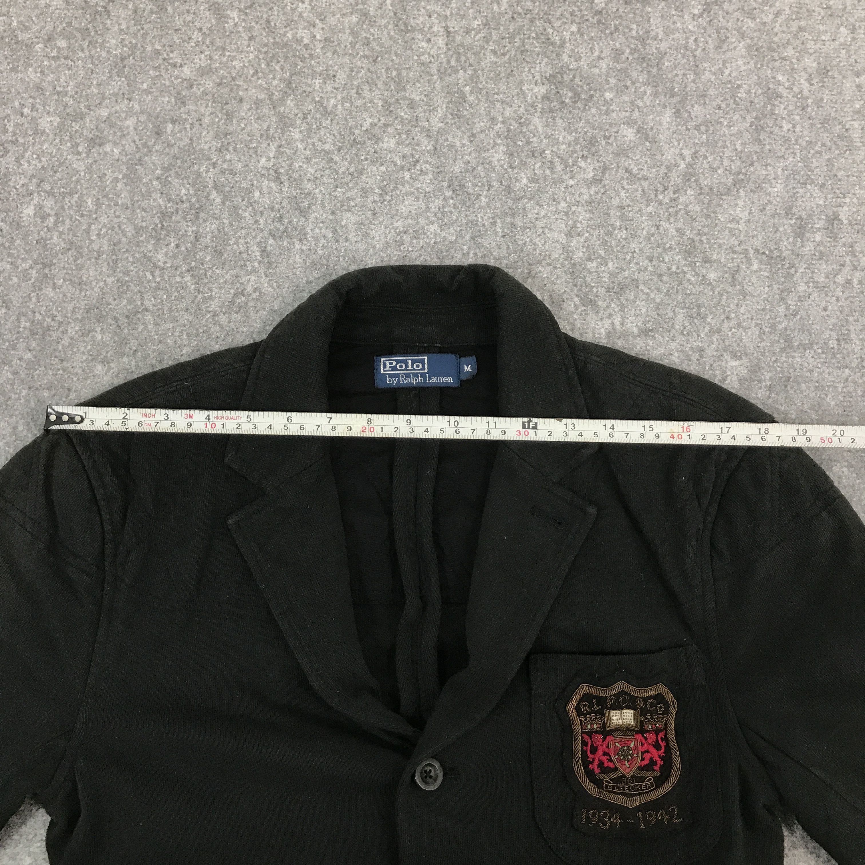 Polo Ralph Lauren × Vintage POLO BY RALPH LAUREN COTTON BLAZER BLACK FADED COAT Size US M / EU 48-50 / 2 - 9 Thumbnail