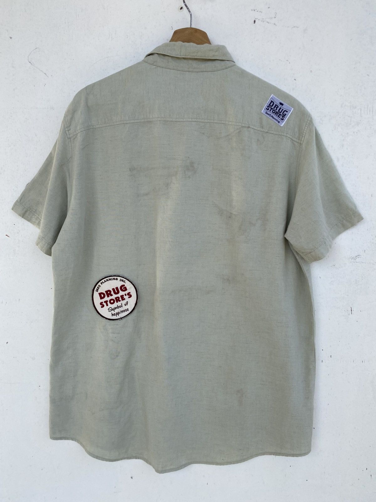 Japanese Brand Drug Store Button Up Shirt With Patches Size US M / EU 48-50 / 2 - 3 Thumbnail