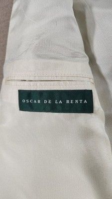 Oscar De La Renta Oscar de la Renta Silk Wool Blend Blazer Sport Coat 46L Size 46L - 8 Thumbnail