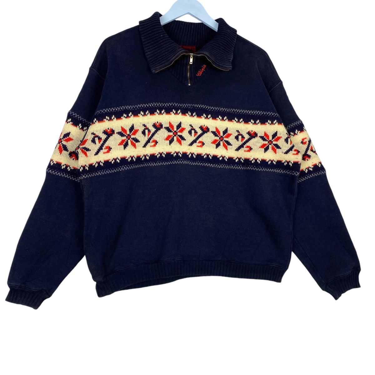Vintage Vintage Chipe Stories Embroidered Quater Zip Sweatshirt Size US M / EU 48-50 / 2 - 3 Thumbnail