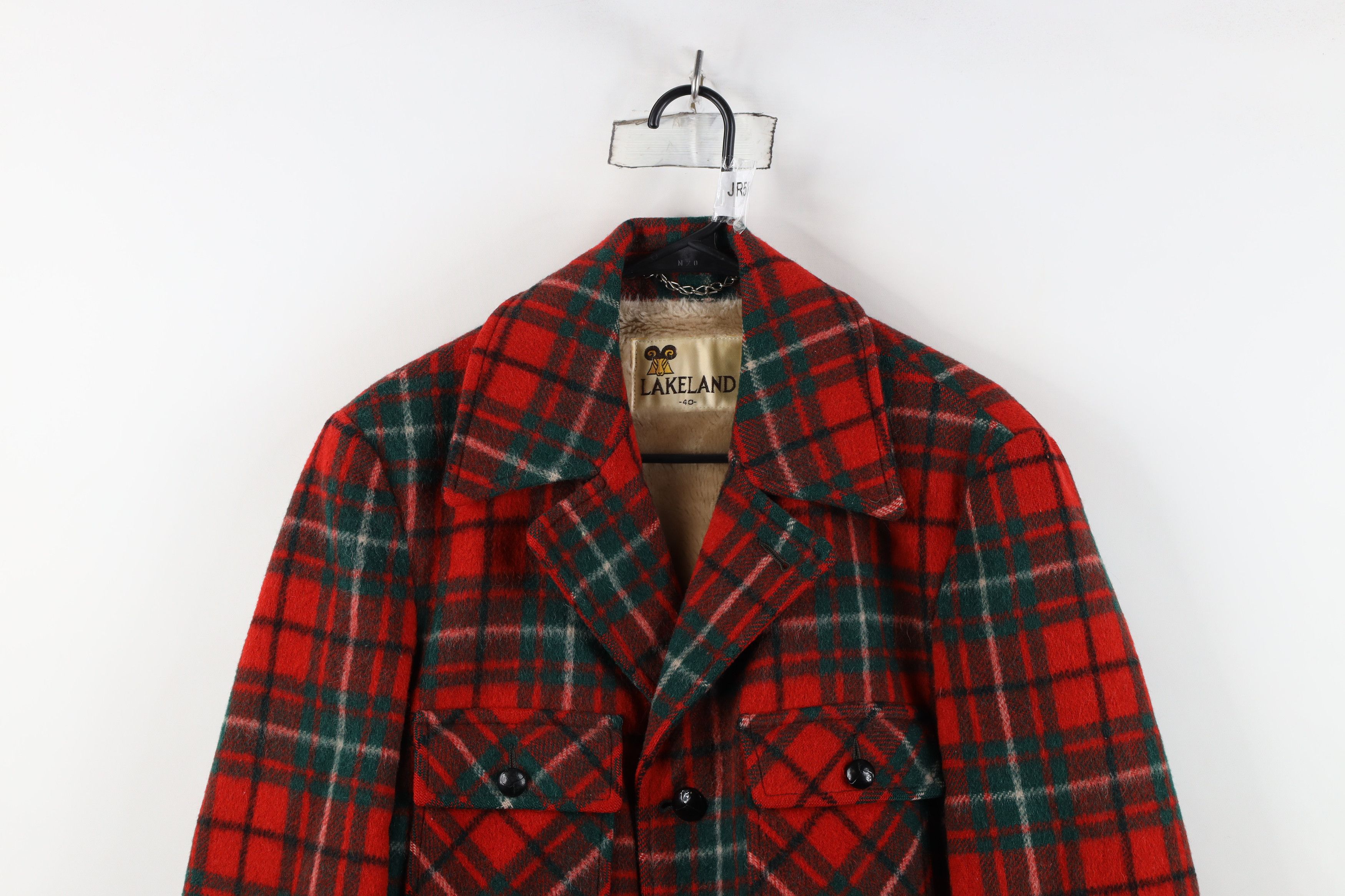 Vintage Vintage 70s Streetwear Lined Wool Button Jacket Plaid USA Size US XL / EU 56 / 4 - 2 Thumbnail