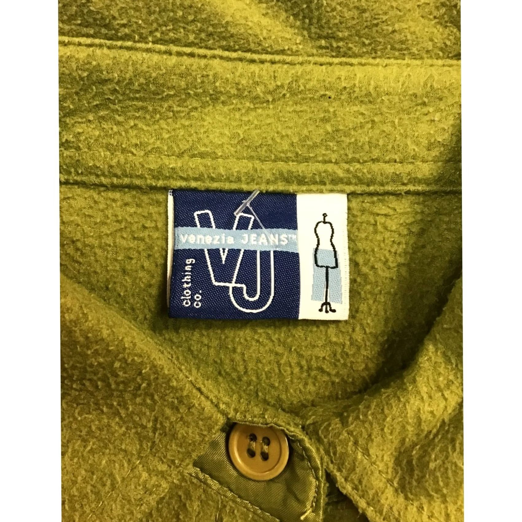 Vintage VINTAGE Venezia Jeans Women's Sherpa Button Up Jacket Green XL/2XL Womens Size XL / US 12-14 / IT 48-50 - 5 Thumbnail