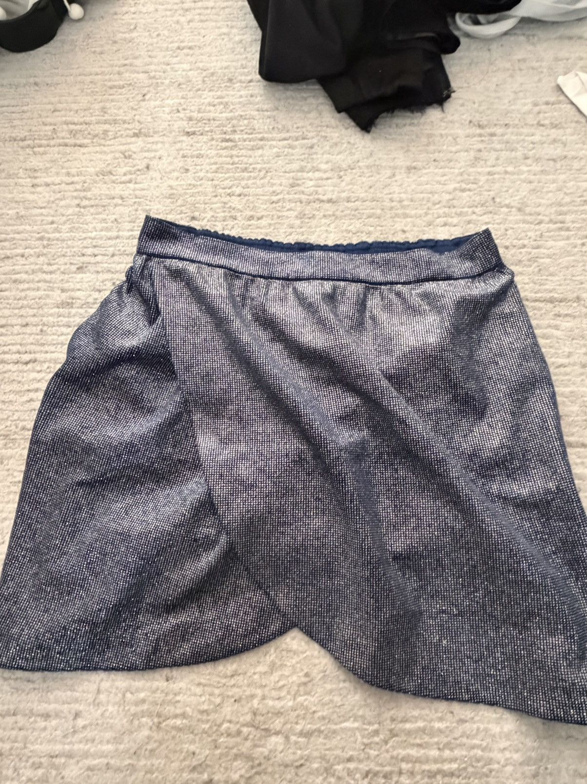 Zadig & Voltaire Silver glittery blue zadig elastic skirt with pockets Size 26" / US 2 / IT 38 - 6 Thumbnail