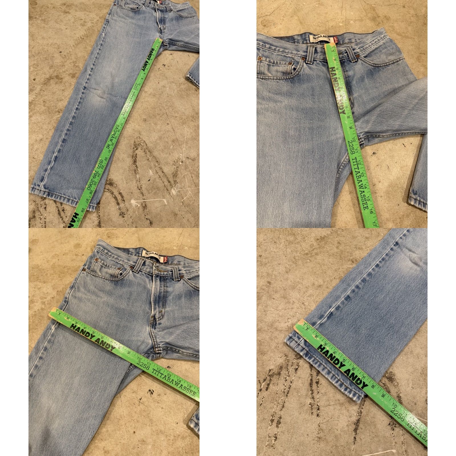 Levi's Levi's Jeans Men 30x28 Blue Light 505 Straight Regular Denim Cotton 5-Pocket 30 in Inseam Size US 31 - 8 Thumbnail
