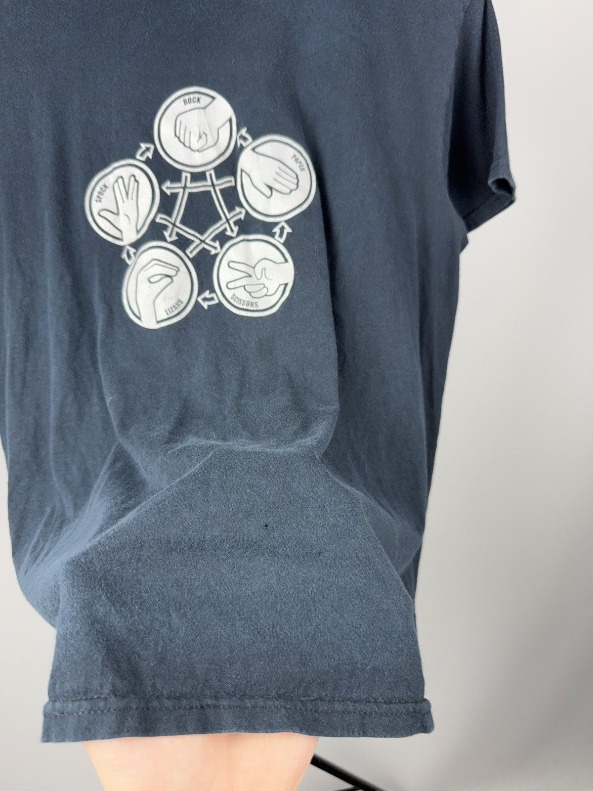 Vintage Rock Paper Scissors Lizard Spock Big Bang Theory Geek Tee Size US M / EU 48-50 / 2 - 3 Thumbnail