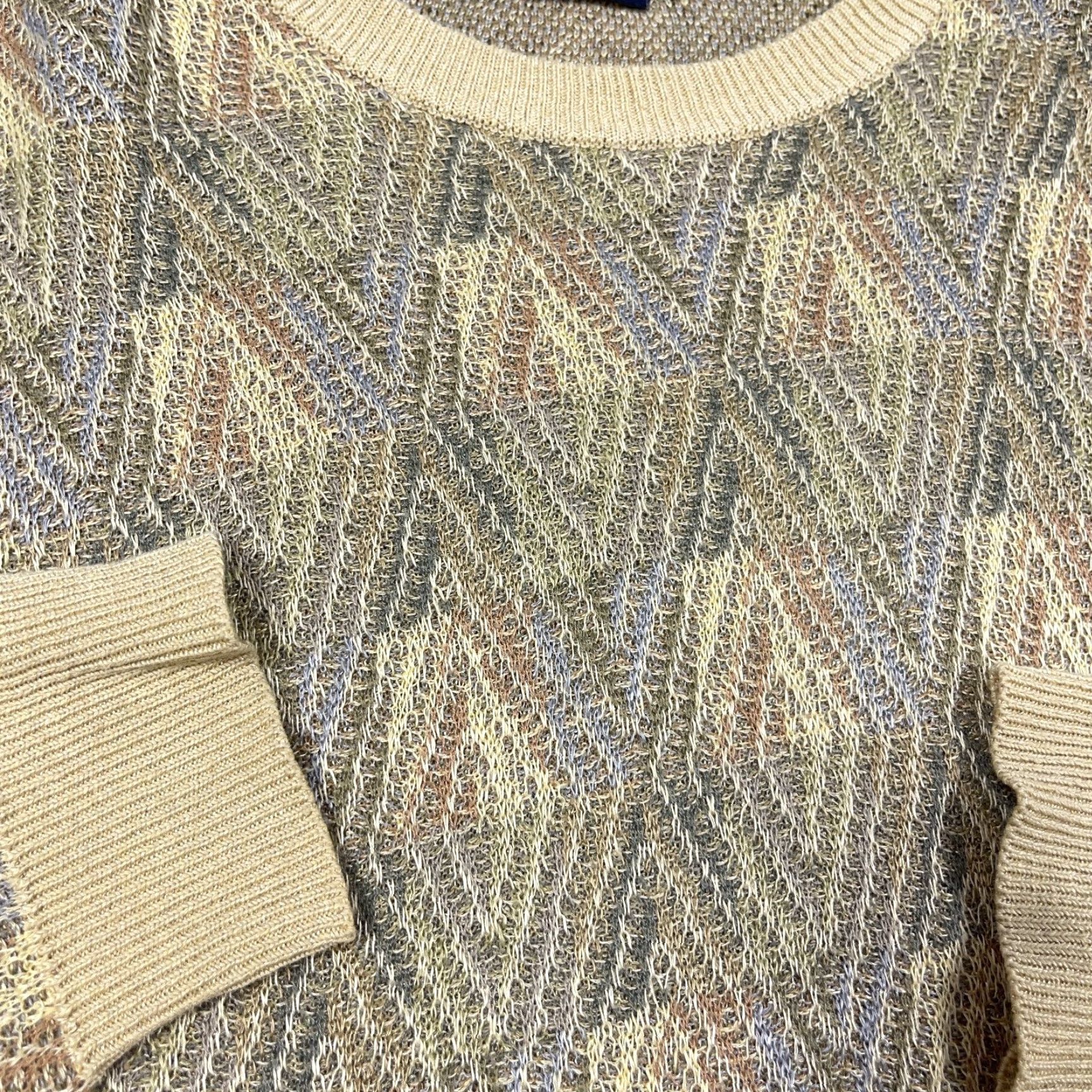 Jos. A. Bank Vintage Jos. A. Bank Geometric Crewneck Sweater Men XL Tan Beige Pullover Heavyweight 80s 90s Retro Hip Hop Style Cardigan? Size US XL / EU 56 / 4 - 3 Thumbnail