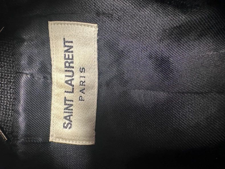 Saint Laurent Paris Saint Laurent Paris Saint Laurent Black Jacket with Stripe Size US M / EU 48-50 / 2 - 3 Thumbnail