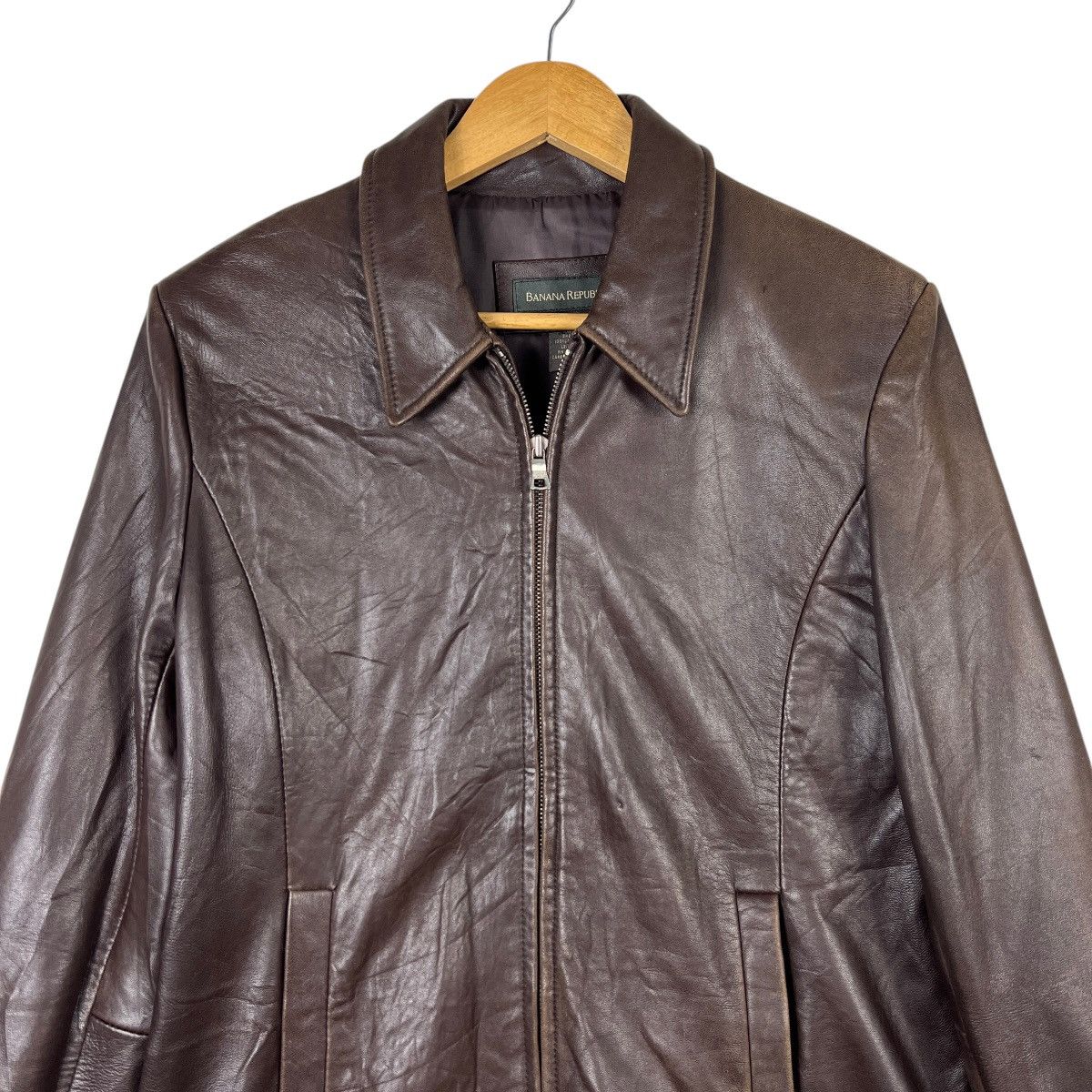 Banana Republic 🔥 RARE 80s-90s VINTAGE BANANA REPUBLIC LEATHER JACKET Size US M / EU 48-50 / 2 - 3 Thumbnail