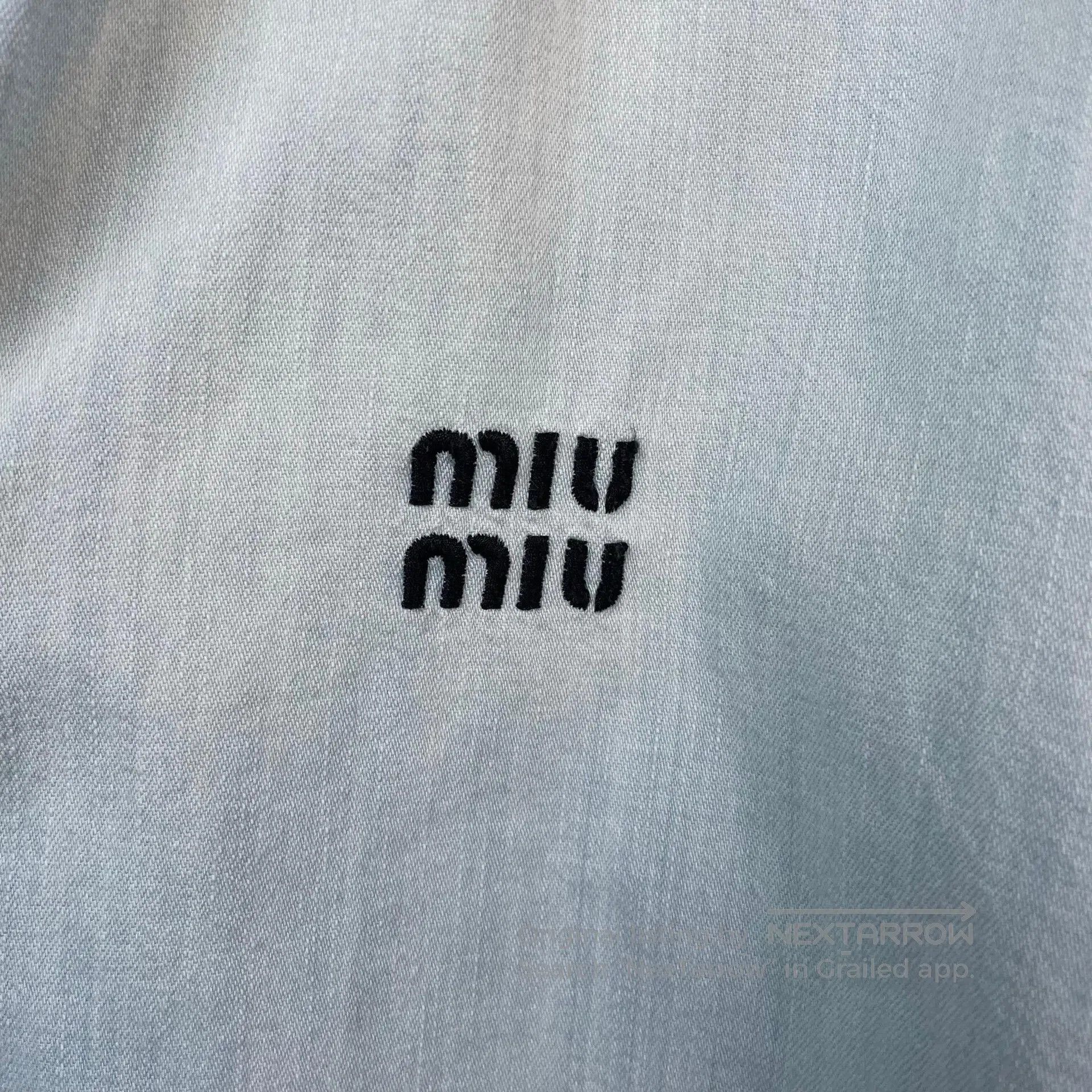 Miu Miu MiuMiu Light Blue Gradient Denim Shirt. Size S / US 4 / IT 40 - 3 Thumbnail