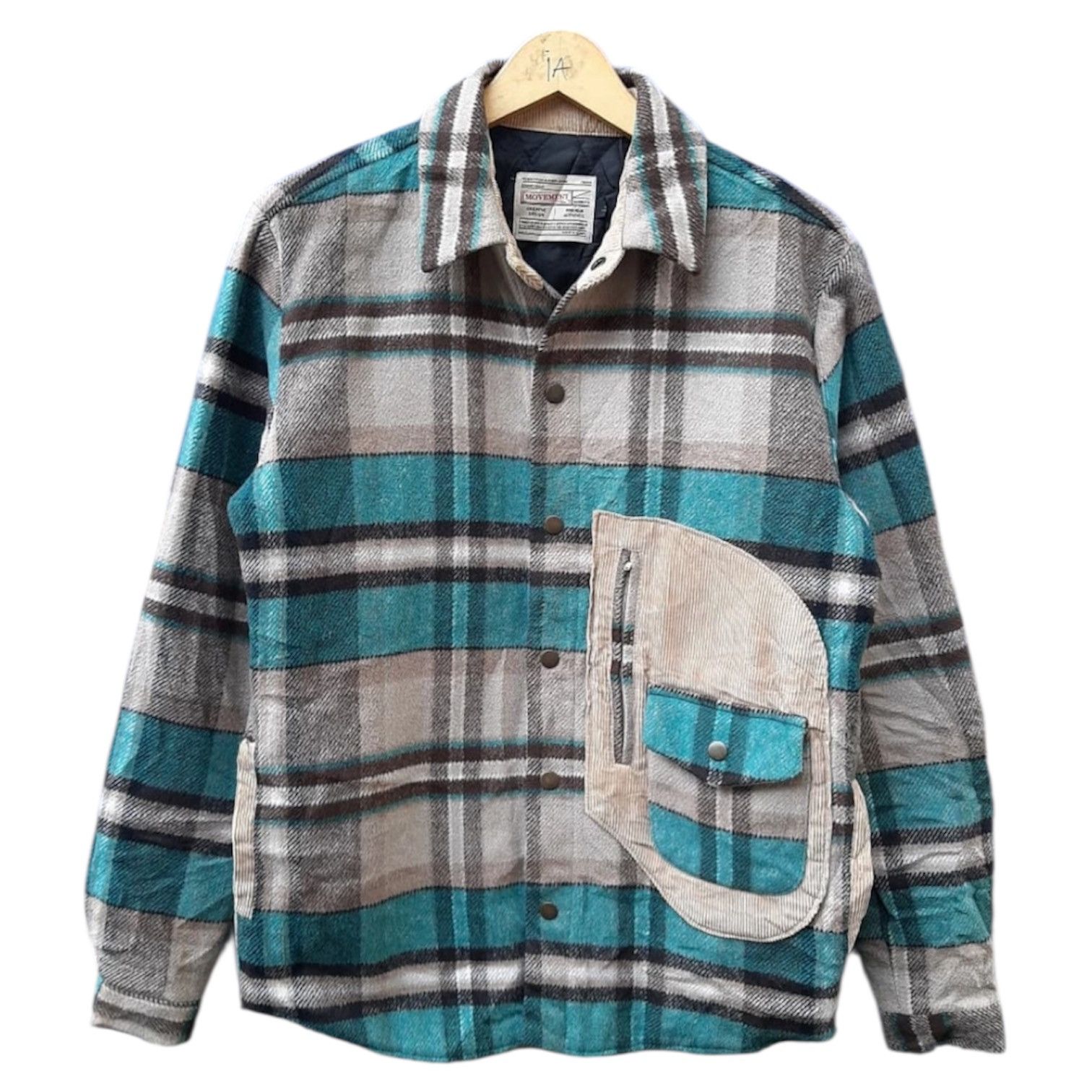 Japanese Brand 2000s Archival Movement Plaid Snap Button Wool Jacket y2k Size US M / EU 48-50 / 2 - 1 Thumbnail