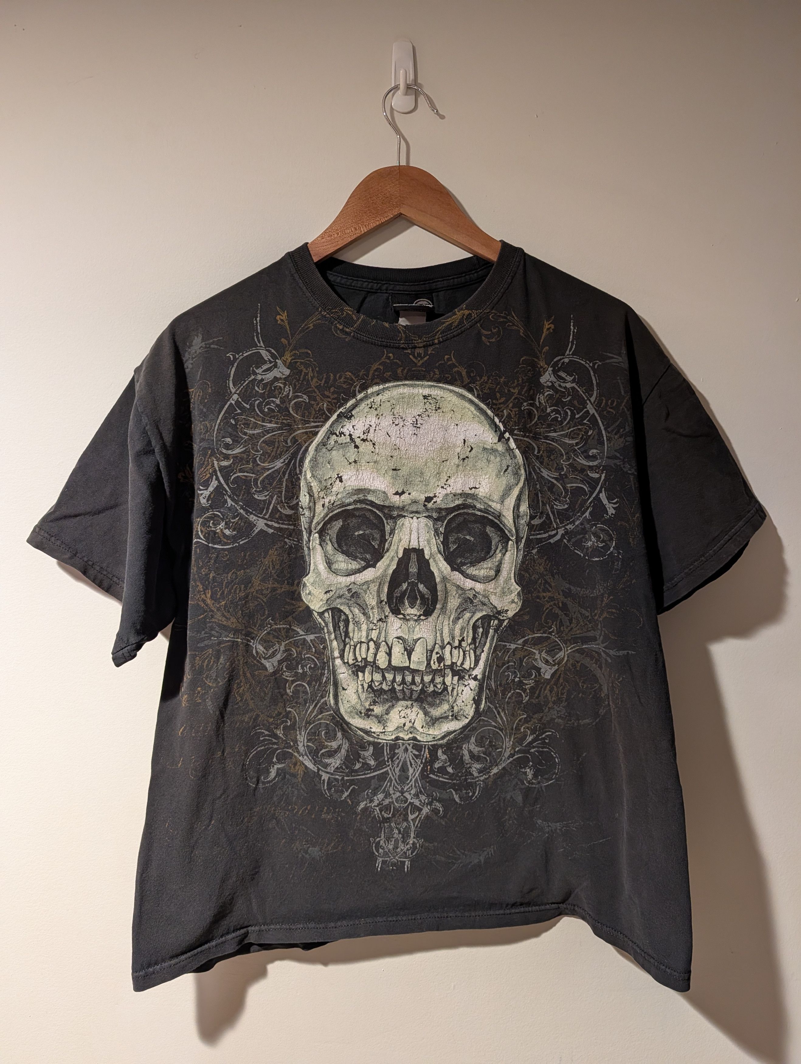 Arts & Science Vintage Hybrid Shirt Y2K Skull AOP Grunge Mall Goth Cyber Size US L / EU 52-54 / 3 - 1 Thumbnail