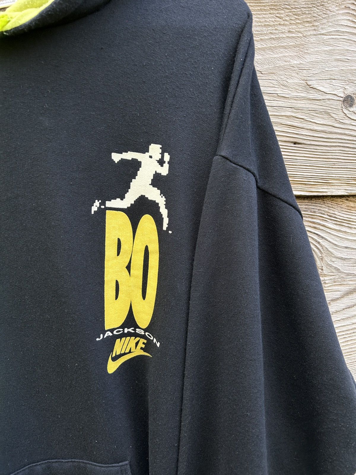 Nike 80s Vintage Nike Bo Jackson Very Rare Hoodie In Black Size US M / EU 48-50 / 2 - 2 Thumbnail