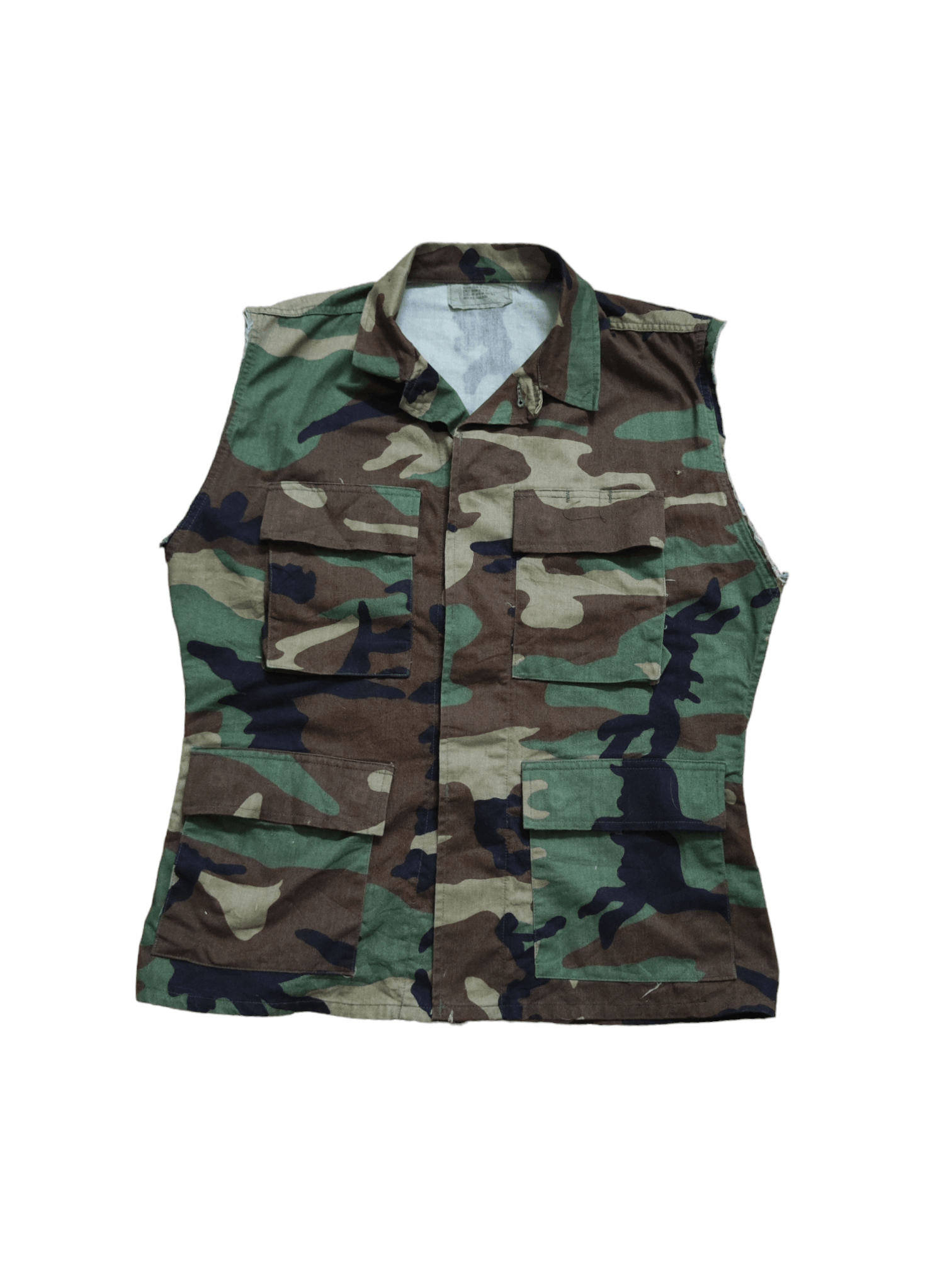Vintage Military Cropped Sleeves Jacket