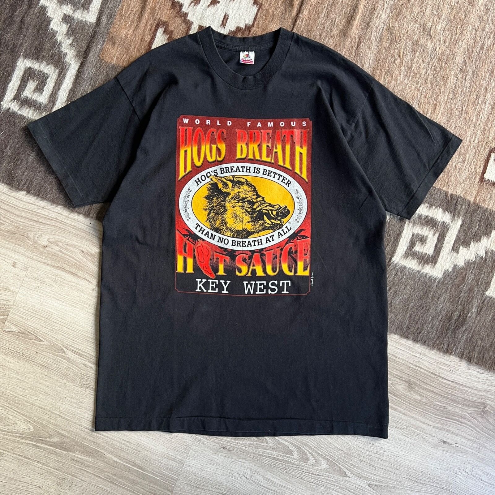 Fruit Of The Loom Hogs Breath Saloon USA Made Vintage T Shirt 8986AC Size US XXL / EU 58 / 5 - 1 Thumbnail