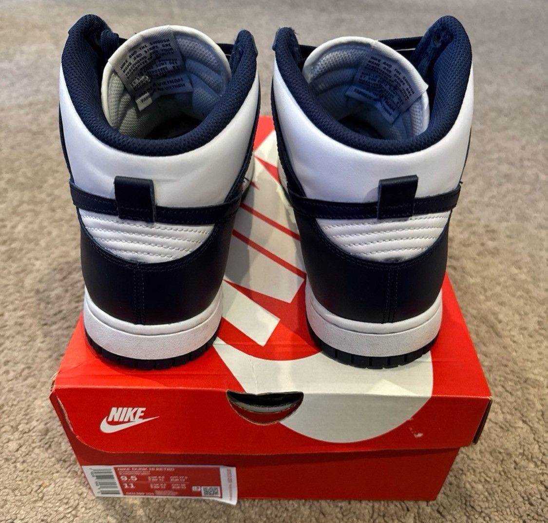 Nike Nike Dunk Hi Retro Championship Navy Size US 9.5 / EU 42-43 - 7 Thumbnail