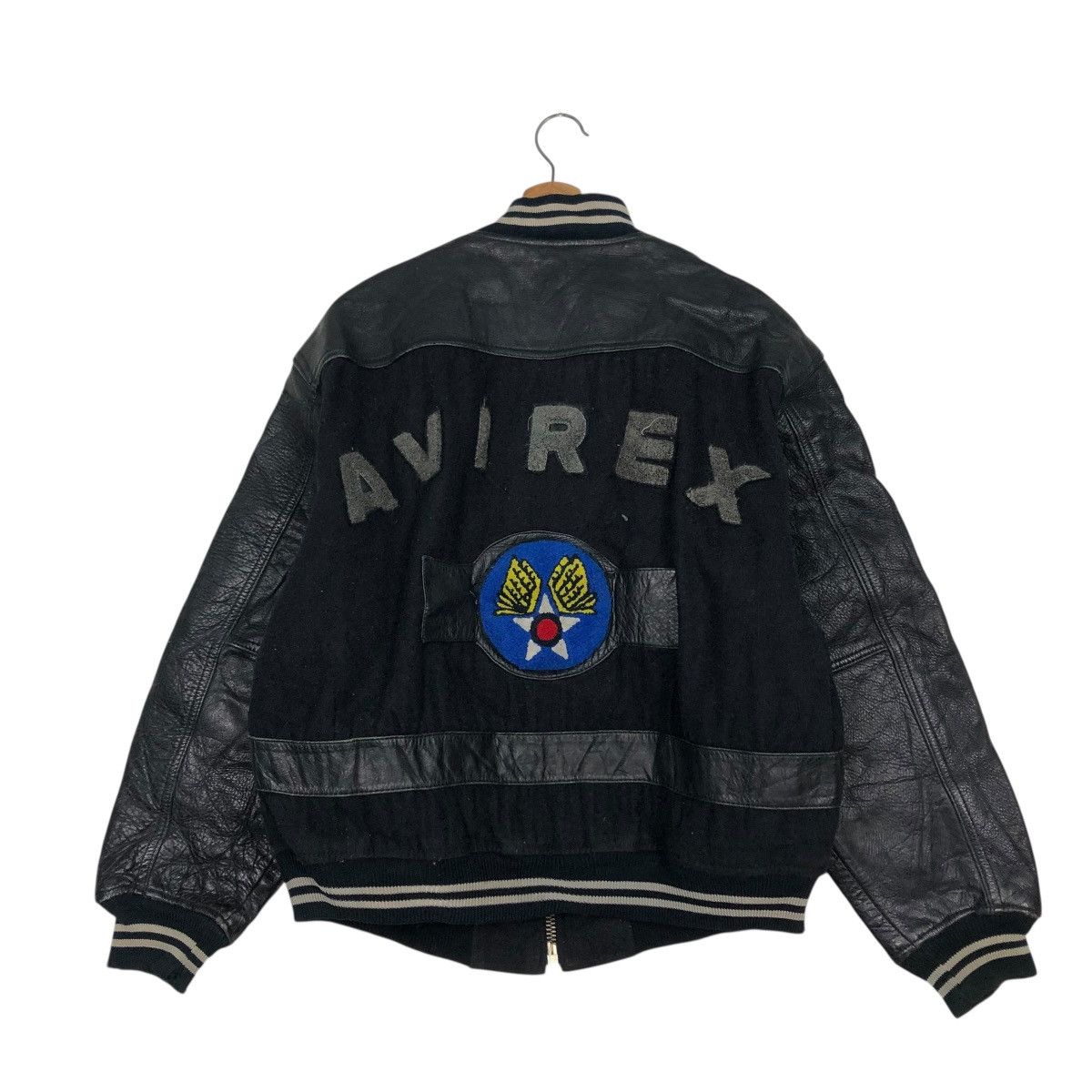 Avirex 🔥VINTAGE AVIREX AMERICA BOMBER VARSITY LEATHER JACKET Size US M / EU 48-50 / 2 - 10 Thumbnail
