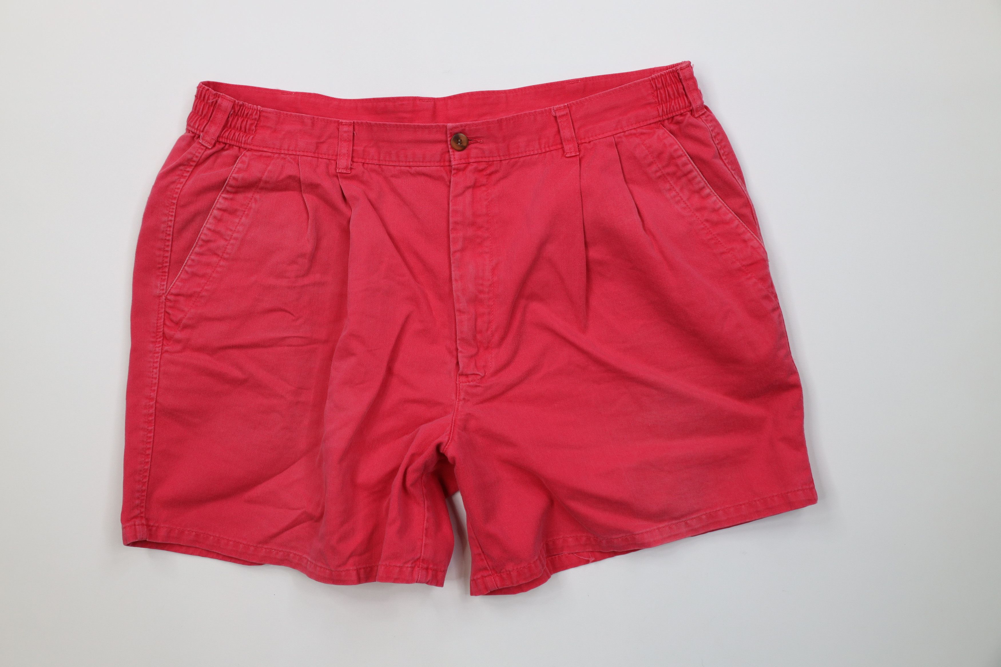 Vintage Vintage 90s Streetwear Above Knee Chino Shorts Pink Cotton Size US 38 / EU 54 - 1 Thumbnail