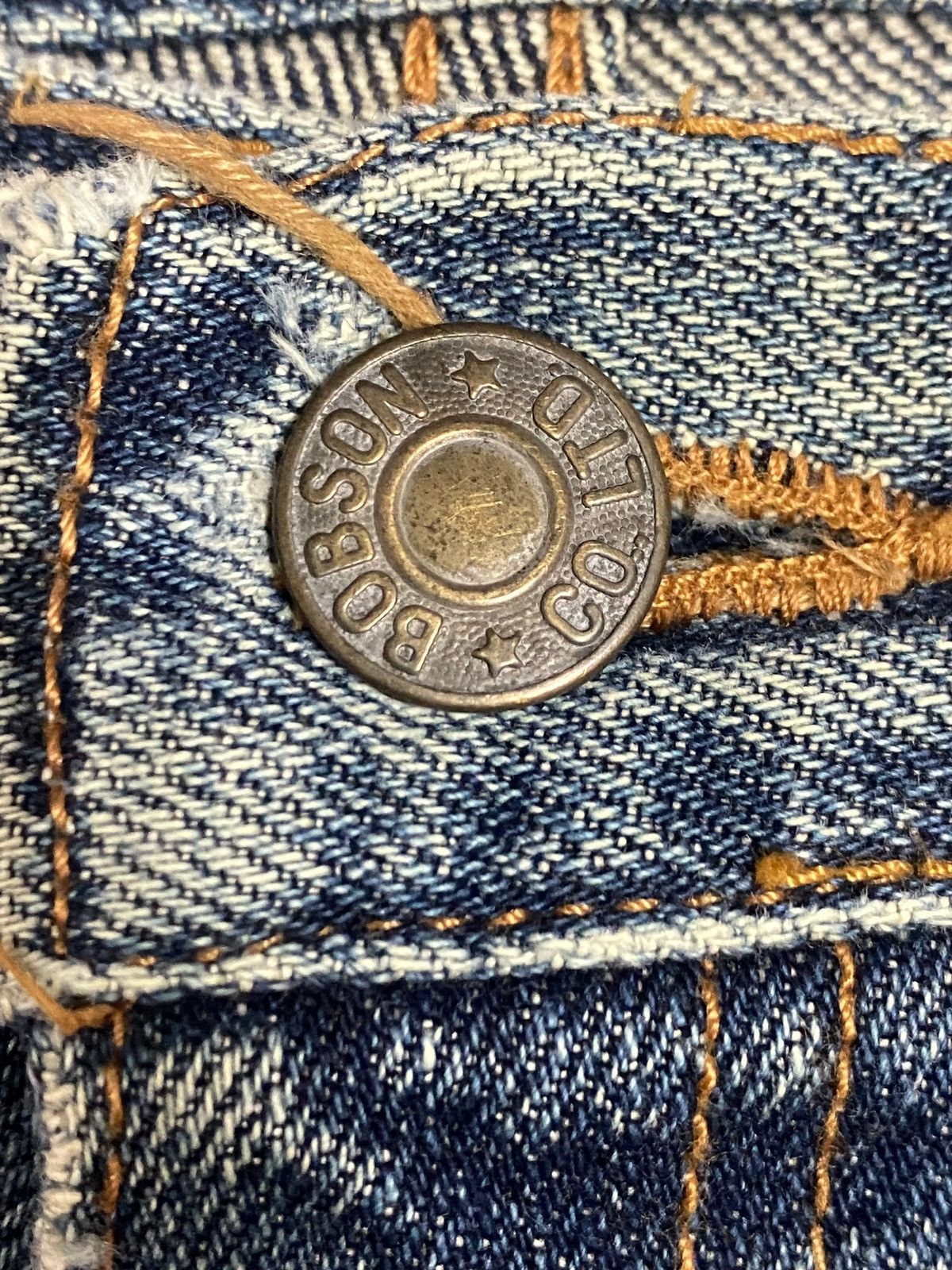 Vintage Vintage Bobson Japan Blue Wash Distressed Loose Jeans Size US 29 - 13 Thumbnail