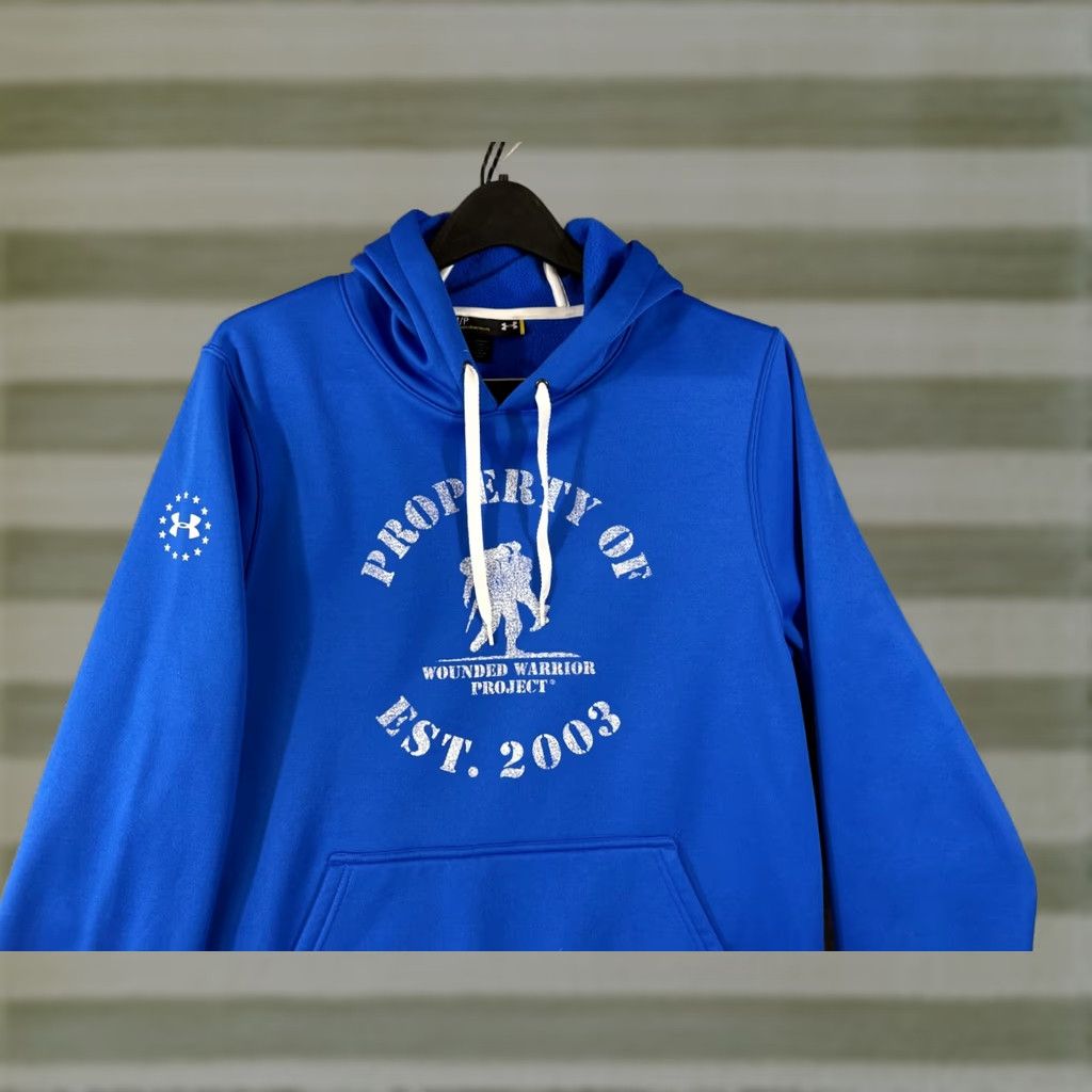 Under Armour Under Armour Wounded Warrior Project Hooded Sweatshirt Mens S Blue Fleece Loose Pullover Hoodie Shirt Size US S / EU 44-46 / 1 - 1 Thumbnail