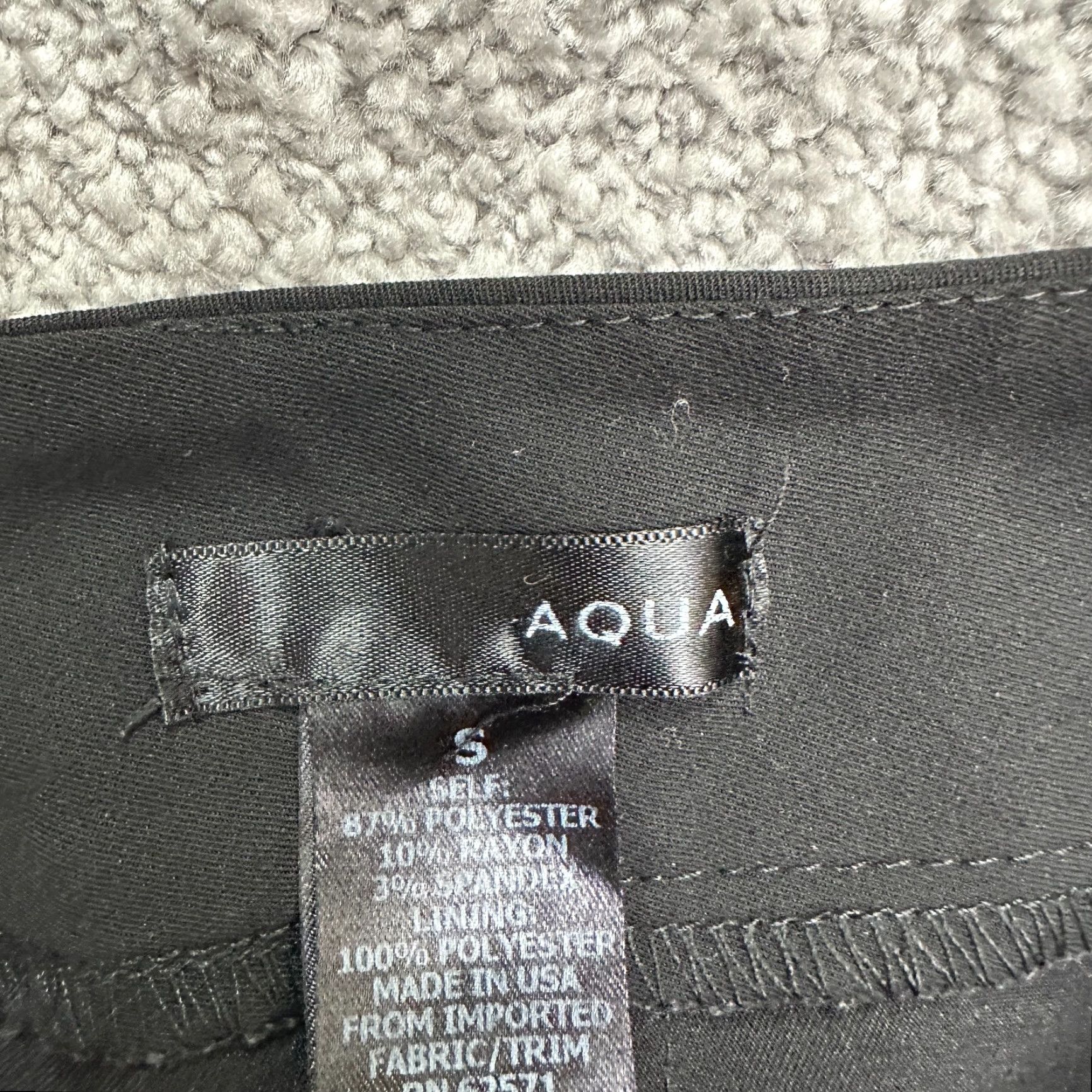 AQUA Aqua Skort Back Zip Womens Small Black Casual 26x13 Mini Size 28" / US 6 / IT 42 - 6 Thumbnail