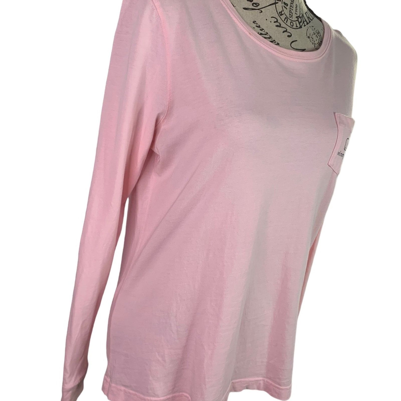 Vineyard Vines Vineyard Vines Womens Pink Long Sleeve Logo Cotton Small Size S / US 4 / IT 40 - 5 Thumbnail