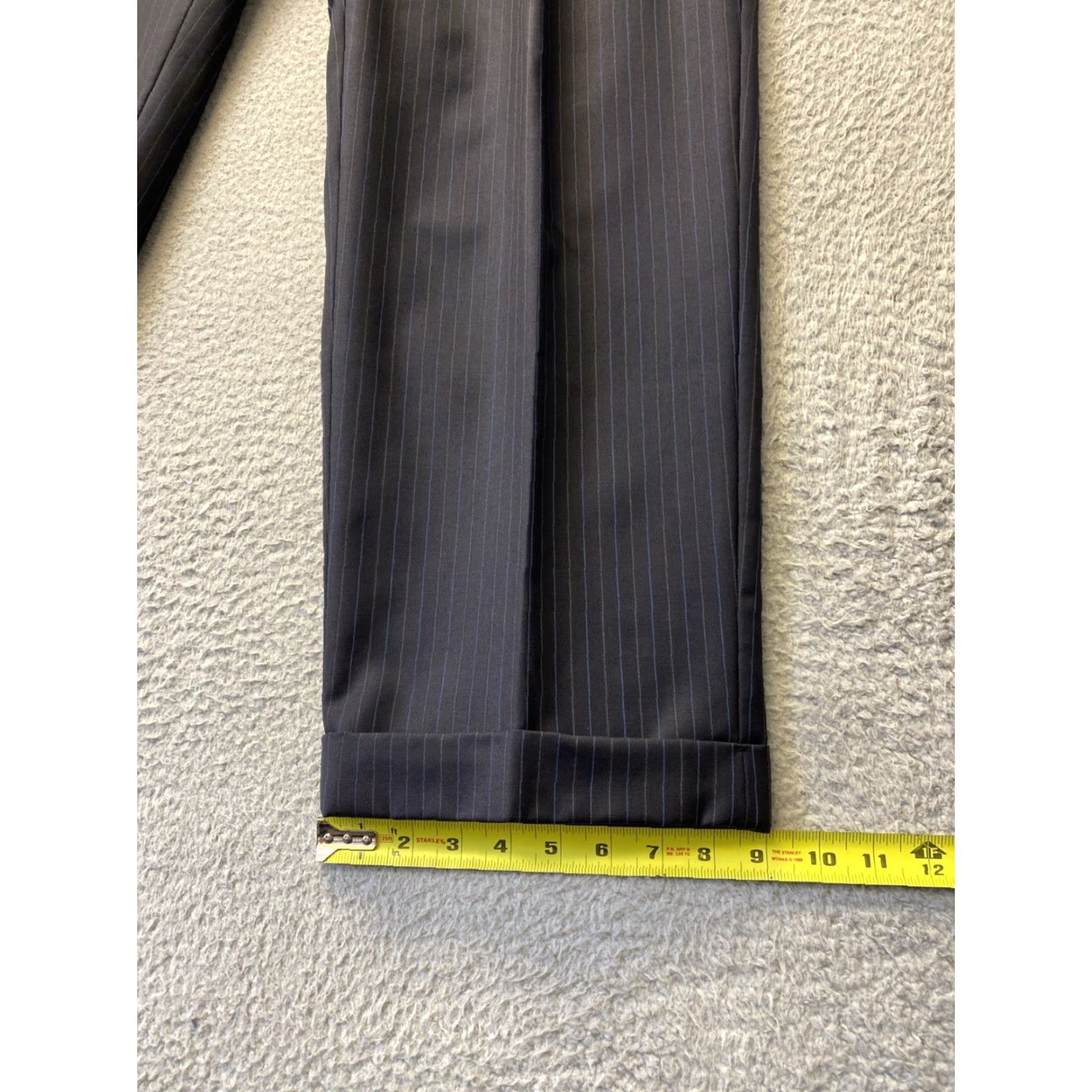 Ralph Lauren Ralph Lauren Dress Pants Mens 42x30 Wool Black Striped Pleated Straight Leg Front Zipper Zip Pockets City USA Vintage: No (if any) Size US 42 / EU 58 - 5 Thumbnail