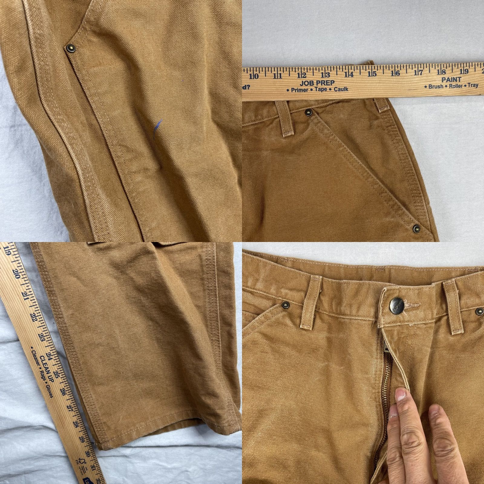 Carhartt Carhartt Pants Mens 32x30 Canvas Carpenter Brown 5-Pocket Straight Relaxed B136 BRN Size US 32 / EU 48 - 8 Thumbnail