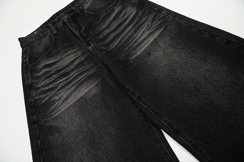 Vintage American retro washed whiskered black jeans Size US 32 / EU 48 - 4 Thumbnail