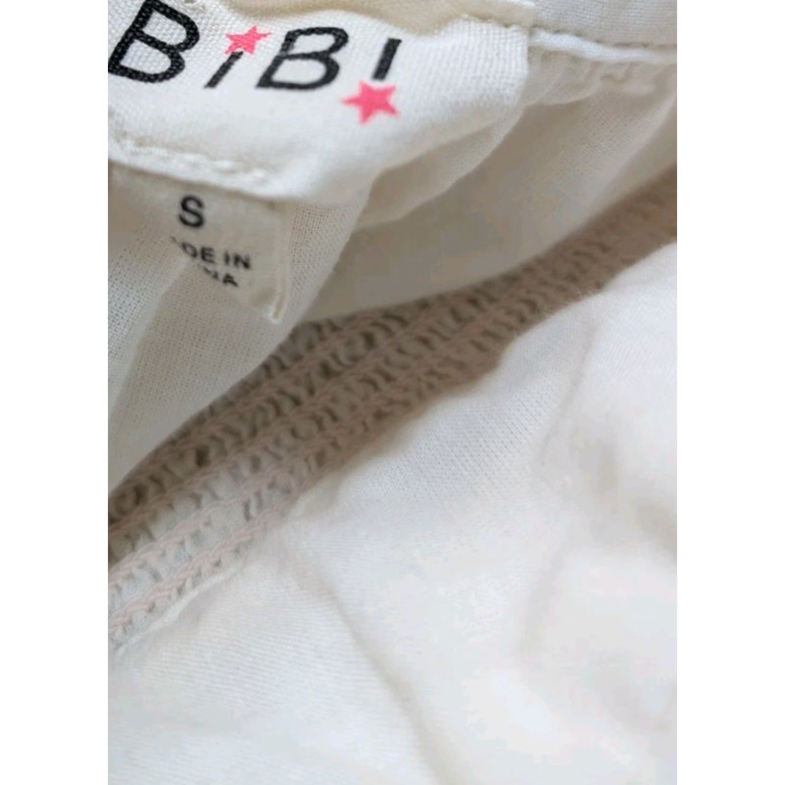 Vintage BiBi Blouse Shirt S Ivory Knit Boho Festival Crochet Smocked Collared Victorian Top Size S / US 4 / IT 40 - 3 Thumbnail