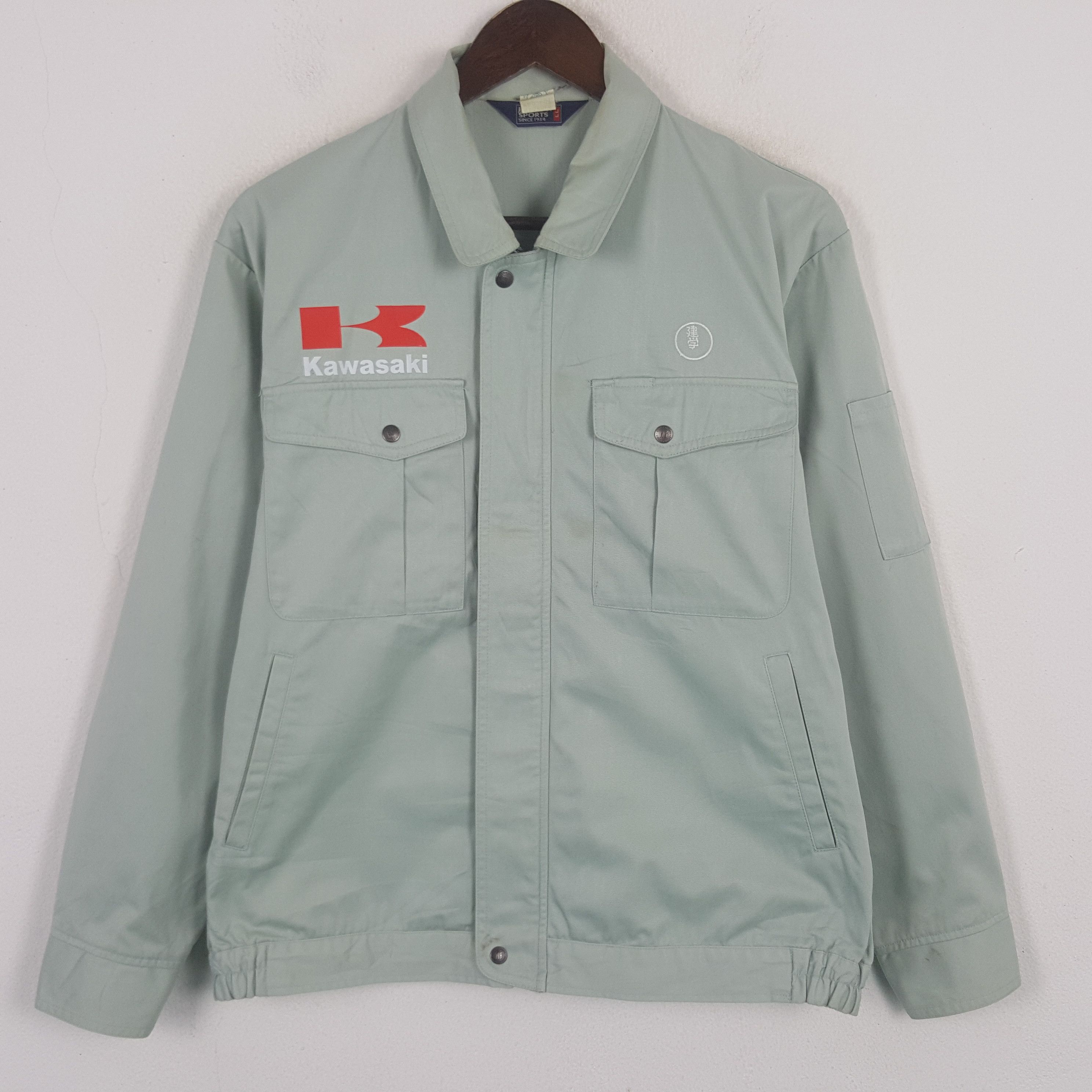 Japanese Brand Vintage Kawasaki Racing Sport Custom Japan Jacket Size US L / EU 52-54 / 3 - 3 Thumbnail