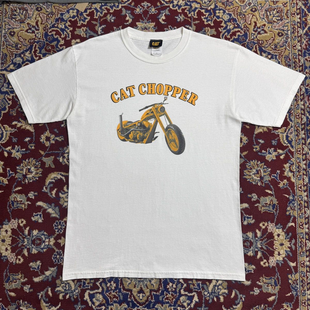 West Coast Choppers 21x29.5 Vintage Caterpillar x Orange County Choppers Y2K tee Size US M / EU 48-50 / 2 - 4 Thumbnail