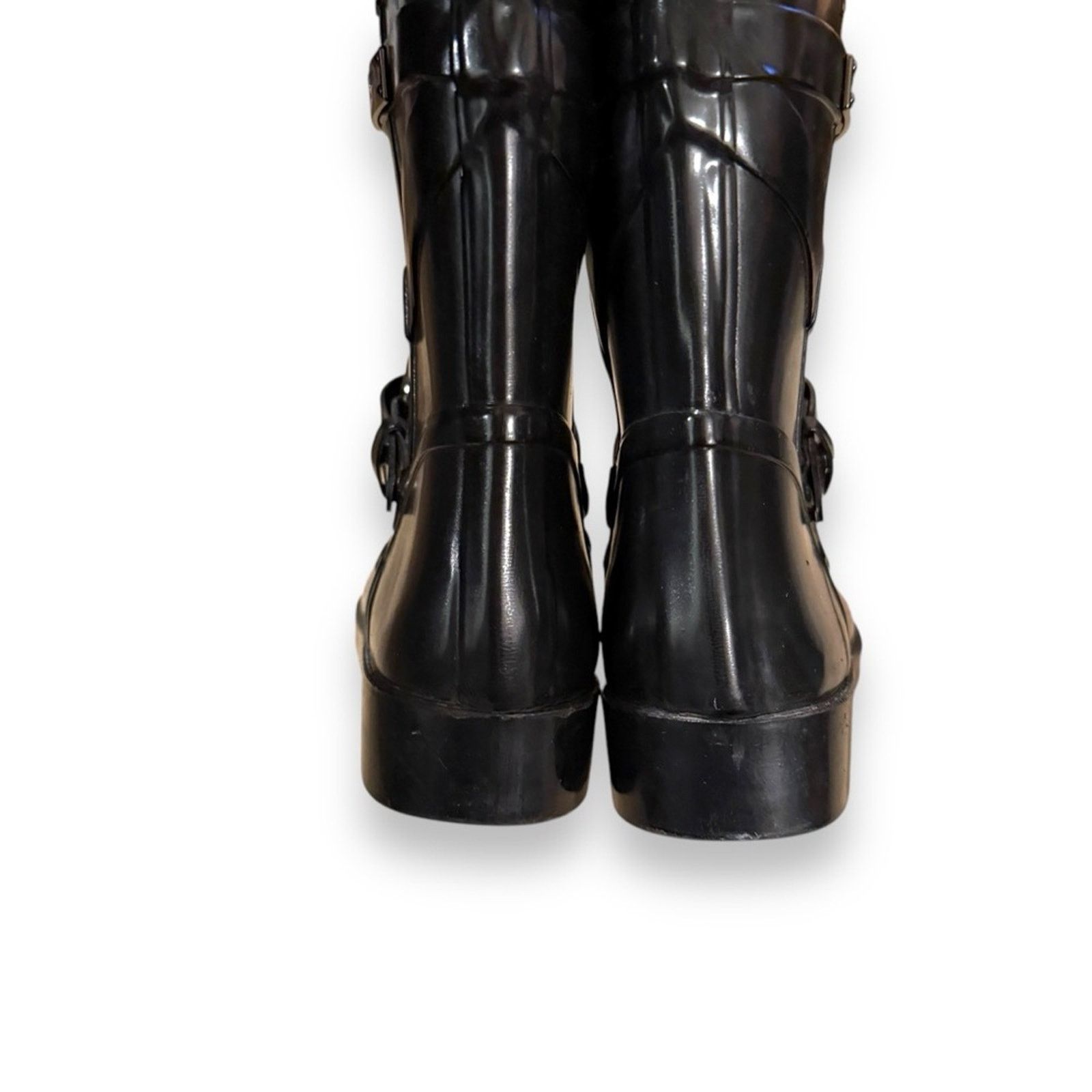 Coach Coach Lester Black Buckle Strap Rubber Short Rain Booties 5B Size US 5 / IT 35 - 5 Thumbnail