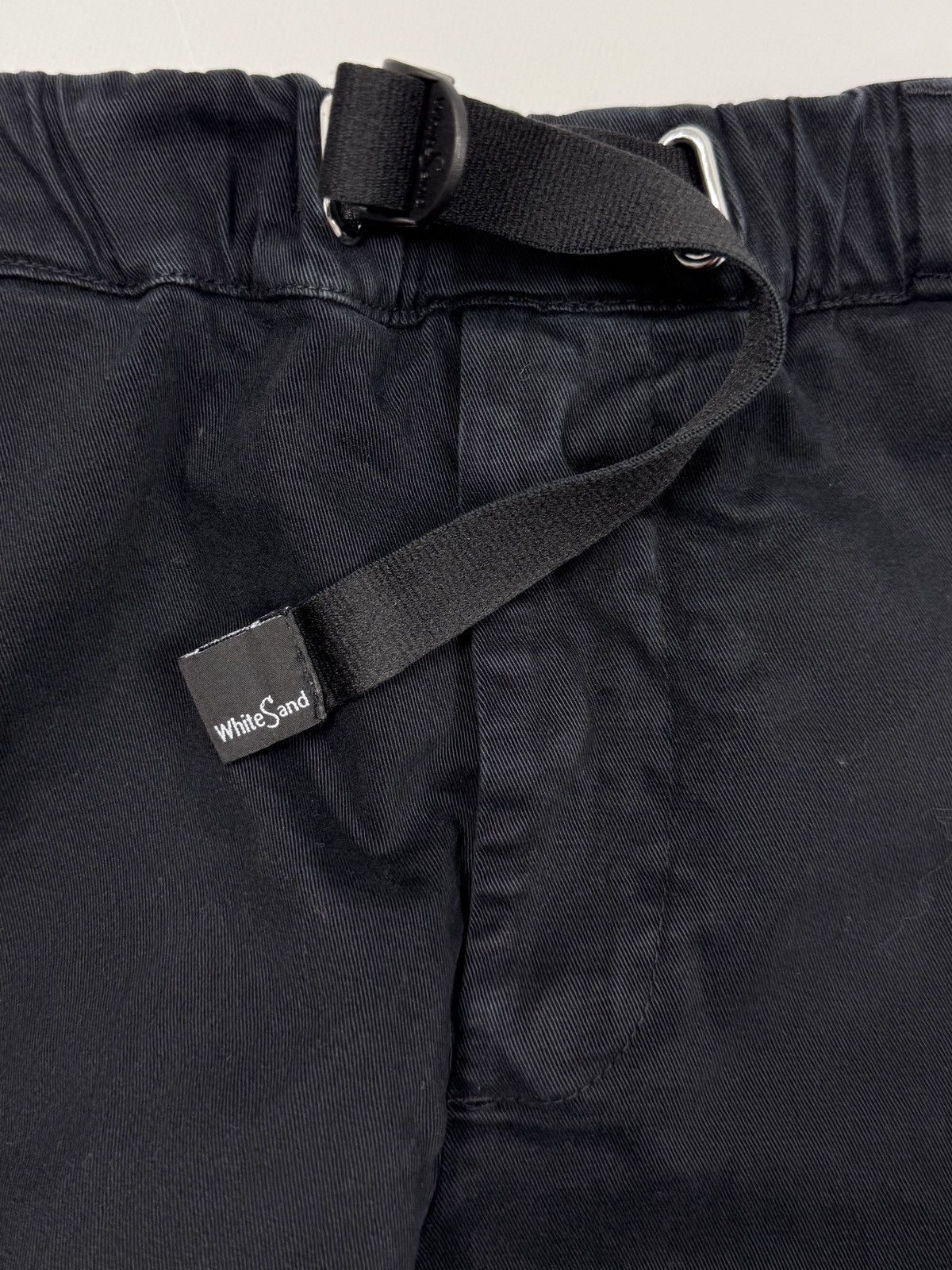 Other White Sand Italy Black Cotton Belted Chino Pants 52 Size US 36 / EU 52 - 3 Thumbnail