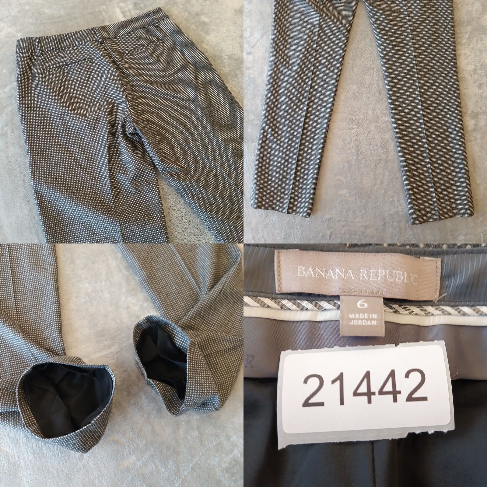 Banana Republic Banana Republic Dress Pants Womens Size 6 Gray Polka Dot Knit Lined Pockets Dress Pants Size 28" / US 6 / IT 42 - 8 Thumbnail