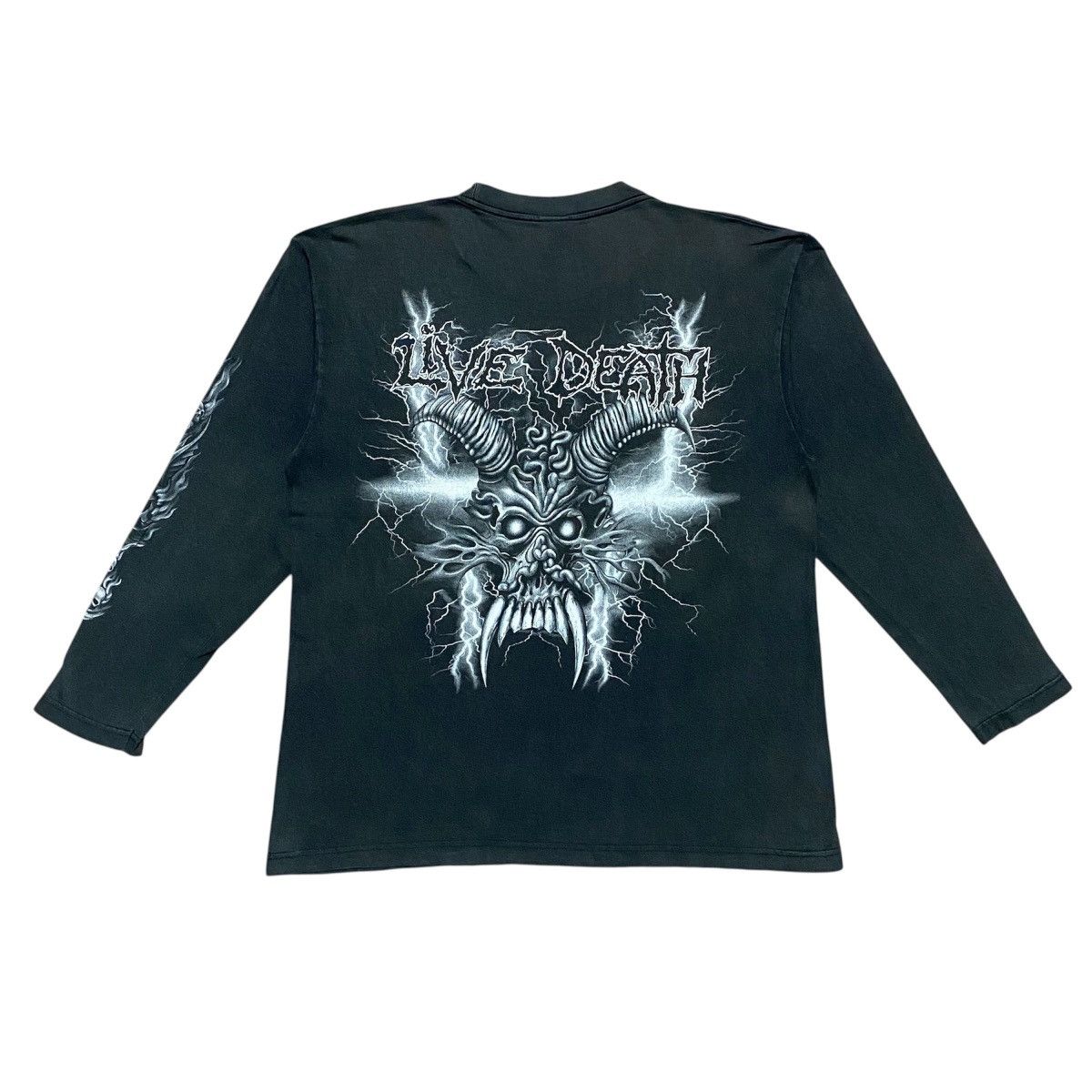 Vintage Rare‼️🔥Vintage Live Death Satan Art Design Long Sleeve Shirt Size US M / EU 48-50 / 2 - 1 Thumbnail