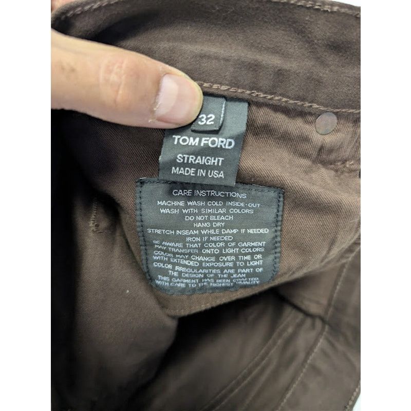 Tom Ford o1rshd1 Straight-Fit Denim Jeans in Brown Size US 32 / EU 48 - 17 Thumbnail