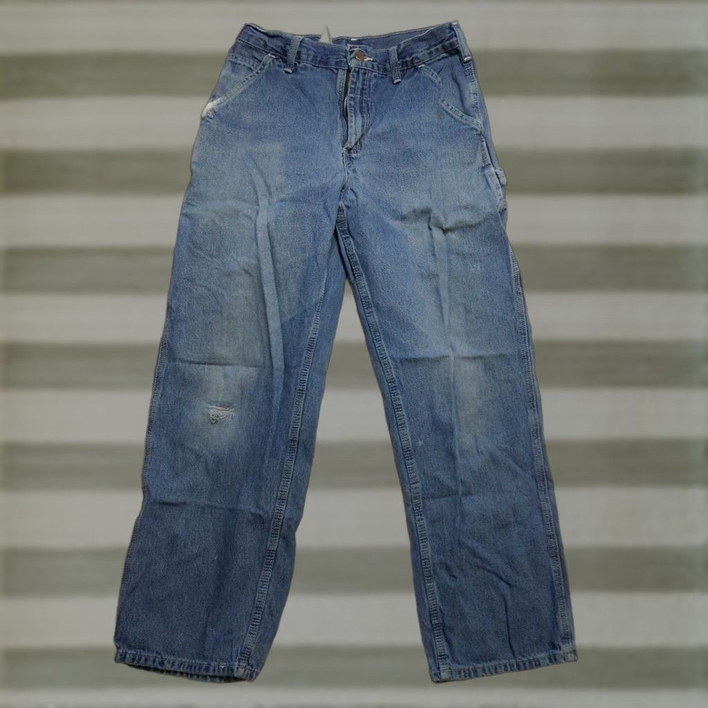 Carhartt Carhartt Jeans Mens 30x30 Blue Relaxed Fit Distressed Denim 5-Pocket Straight Waist 30 Inseam Size US 30 / EU 46 - 1 Thumbnail